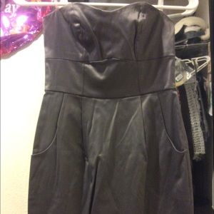 🖤 Sweetheart strapless silver dress 👗